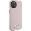 Guess GUHCP15SSMBSLP iPhone 15 / 14 / 13 6.1 różowy/pink hardcase Silicone Script Metal Logo & Frame